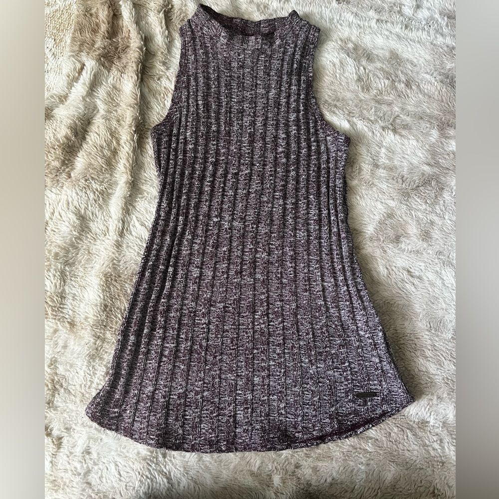 Hollister Ribbed High Neck Sleeveless Top